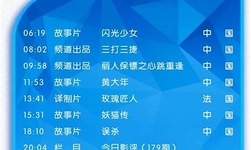 今天电影频道节目表(今天电影频道节目表全天播放视频回放)_https://www.senxinmaoyi.com_物流单号_第1张
