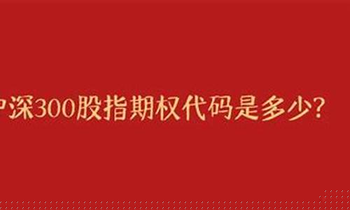 沪深300代码是多少(沪深300300是什么意思)_https://www.senxinmaoyi.com_邮政编码_第1张
