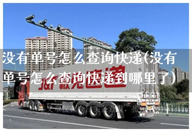 没有单号怎么查询快递(没有单号怎么查询快递到哪里了)_https://www.senxinmaoyi.com_快递查询_第1张