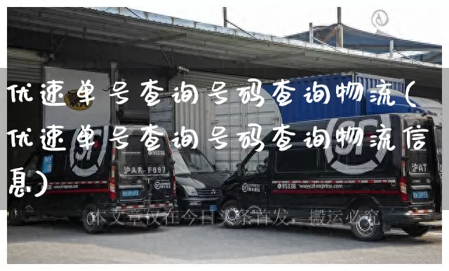 优速单号查询号码查询物流(优速单号查询号码查询物流信息)_https://www.senxinmaoyi.com_邮政编码_第1张