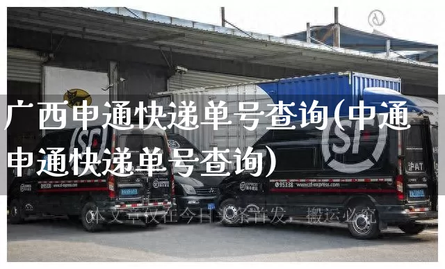 广西申通快递单号查询(中通申通快递单号查询)_https://www.senxinmaoyi.com_物流单号_第1张