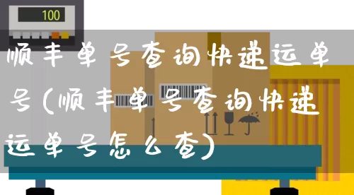 顺丰单号查询快递运单号(顺丰单号查询快递运单号怎么查)_https://www.senxinmaoyi.com_快递查询_第1张