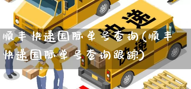 顺丰快递国际单号查询(顺丰快递国际单号查询跟踪)_https://www.senxinmaoyi.com_物流查询_第1张