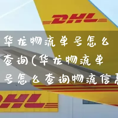 华龙物流单号怎么查询(华龙物流单号怎么查询物流信息)_https://www.senxinmaoyi.com_物流单号_第1张