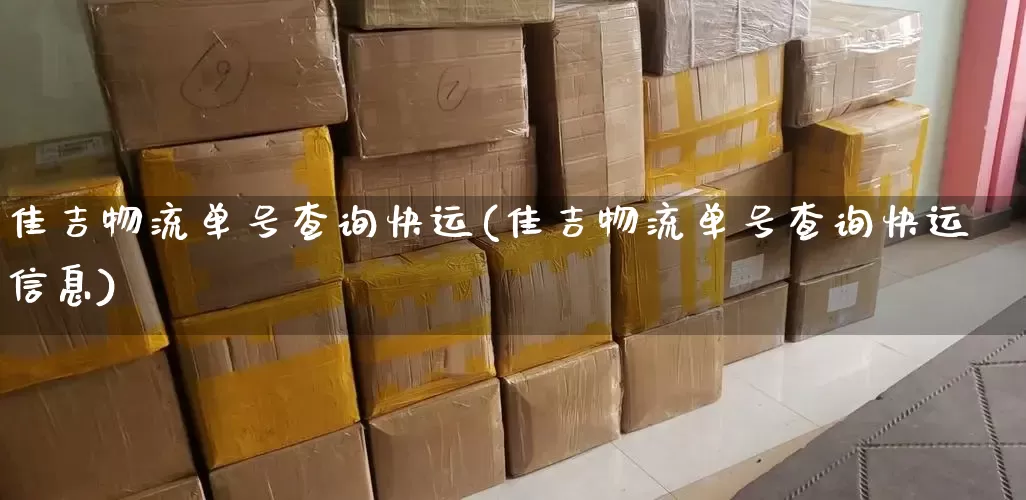 佳吉物流单号查询快运(佳吉物流单号查询快运信息)_https://www.senxinmaoyi.com_快递查询_第1张