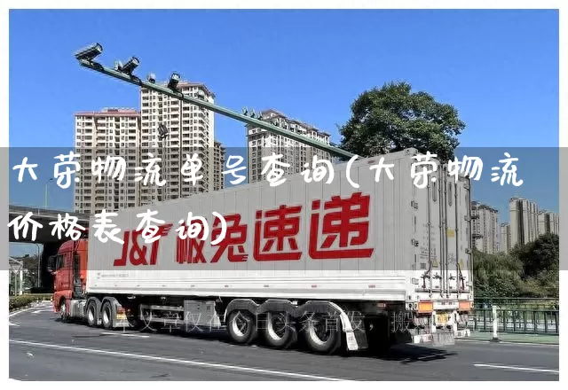 大荣物流单号查询(大荣物流价格表查询)_https://www.senxinmaoyi.com_物流单号_第1张