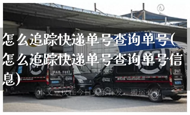怎么追踪快递单号查询单号(怎么追踪快递单号查询单号信息)_https://www.senxinmaoyi.com_物流查询_第1张