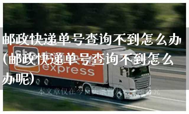 邮政快递单号查询不到怎么办(邮政快递单号查询不到怎么办呢)_https://www.senxinmaoyi.com_物流单号_第1张