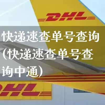 快递速查单号查询(快递速查单号查询中通)_https://www.senxinmaoyi.com_物流单号_第1张