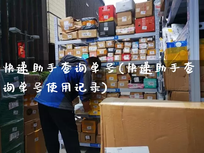 快递助手查询单号(快递助手查询单号使用记录)_https://www.senxinmaoyi.com_物流查询_第1张