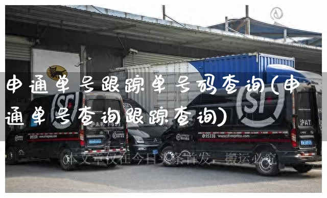申通单号跟踪单号码查询(申通单号查询跟踪查询)_https://www.senxinmaoyi.com_快递查询_第1张