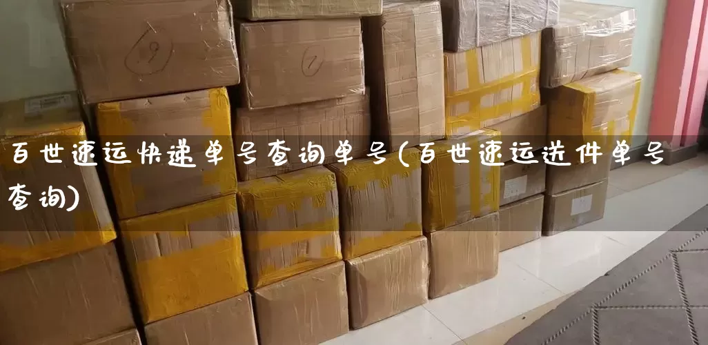 百世速运快递单号查询单号(百世速运送件单号查询)_https://www.senxinmaoyi.com_邮政编码_第1张