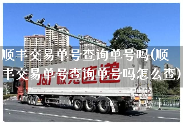 顺丰交易单号查询单号吗(顺丰交易单号查询单号吗怎么查)_https://www.senxinmaoyi.com_快递查询_第1张