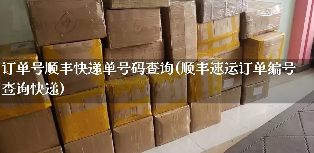 订单号顺丰快递单号码查询(顺丰速运订单编号查询快递)_https://www.senxinmaoyi.com_邮政编码_第1张