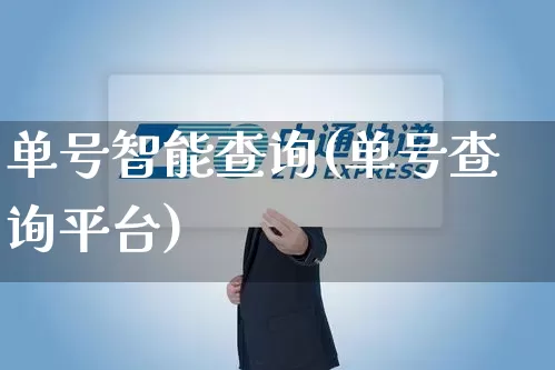 单号智能查询(单号查询平台)_https://www.senxinmaoyi.com_物流查询_第1张