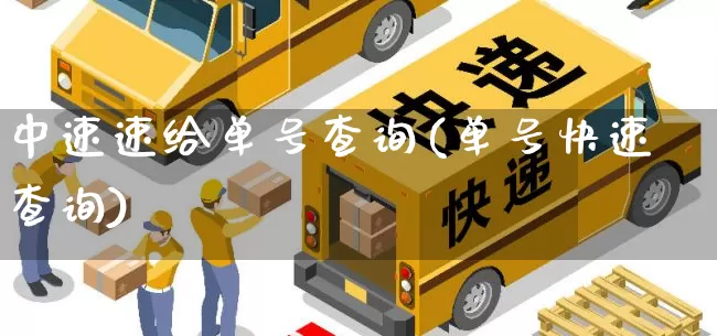 中速速给单号查询(单号快速查询)_https://www.senxinmaoyi.com_物流单号_第1张