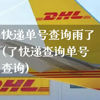 快递单号查询雨了(了快递查询单号查询)_https://www.senxinmaoyi.com_物流单号_第1张