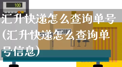 汇升快递怎么查询单号(汇升快递怎么查询单号信息)_https://www.senxinmaoyi.com_快递查询_第1张