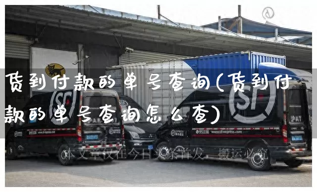 货到付款的单号查询(货到付款的单号查询怎么查)_https://www.senxinmaoyi.com_物流单号_第1张