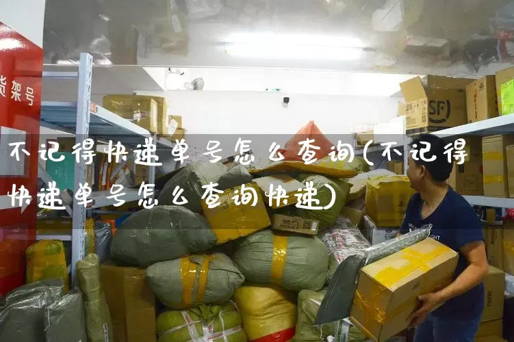 不记得快递单号怎么查询(不记得快递单号怎么查询快递)_https://www.senxinmaoyi.com_物流查询_第1张