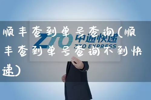 顺丰查到单号查询(顺丰查到单号查询不到快递)_https://www.senxinmaoyi.com_邮政编码_第1张