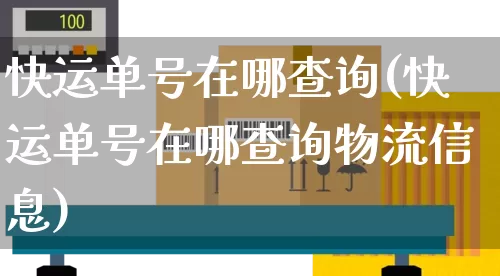 快运单号在哪查询(快运单号在哪查询物流信息)_https://www.senxinmaoyi.com_物流单号_第1张