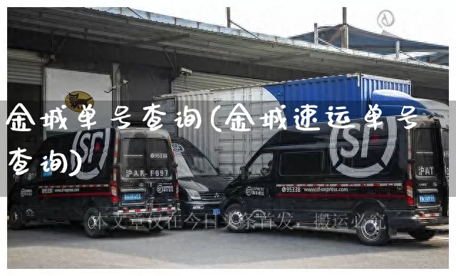 金城单号查询(金城速运单号查询)_https://www.senxinmaoyi.com_物流查询_第1张
