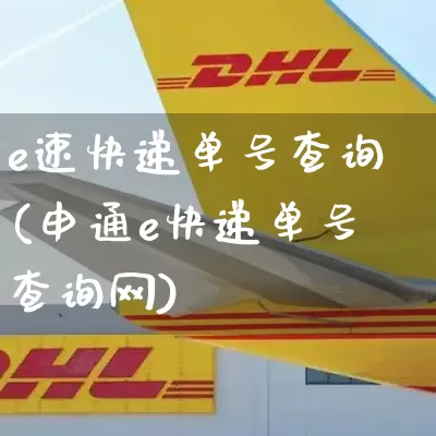 e速快递单号查询(申通e快递单号查询网)_https://www.senxinmaoyi.com_物流查询_第1张
