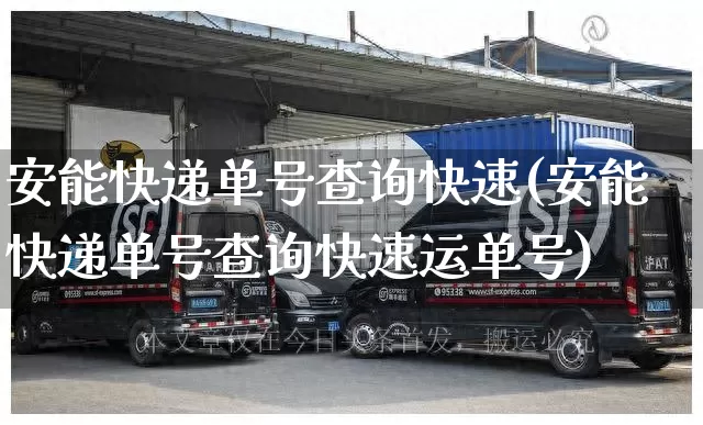 安能快递单号查询快速(安能快递单号查询快速运单号)_https://www.senxinmaoyi.com_物流查询_第1张