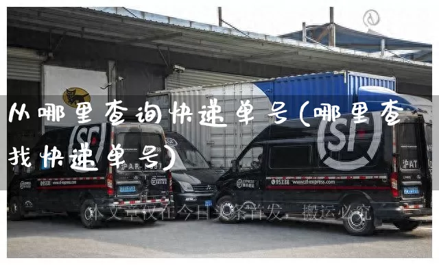 从哪里查询快递单号(哪里查找快递单号)_https://www.senxinmaoyi.com_邮政编码_第1张