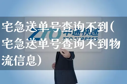 宅急送单号查询不到(宅急送单号查询不到物流信息)_https://www.senxinmaoyi.com_邮政编码_第1张