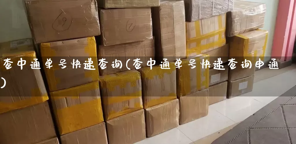 查中通单号快递查询(查中通单号快递查询申通)_https://www.senxinmaoyi.com_快递查询_第1张