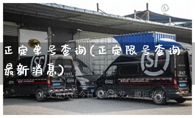 正定单号查询(正定限号查询最新消息)_https://www.senxinmaoyi.com_物流单号_第1张