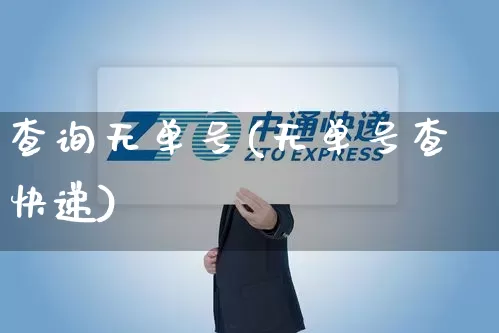 查询无单号(无单号查快递)_https://www.senxinmaoyi.com_物流单号_第1张