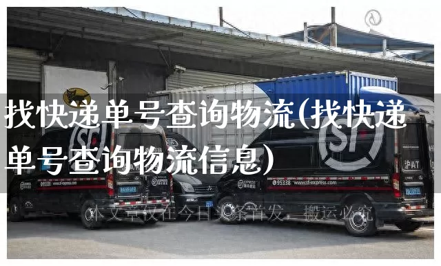 找快递单号查询物流(找快递单号查询物流信息)_https://www.senxinmaoyi.com_物流单号_第1张