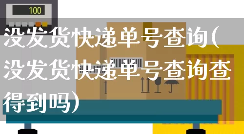 没发货快递单号查询(没发货快递单号查询查得到吗)_https://www.senxinmaoyi.com_物流单号_第1张