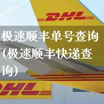 极速顺丰单号查询(极速顺丰快递查询)_https://www.senxinmaoyi.com_物流单号_第1张