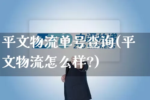 平文物流单号查询(平文物流怎么样?)_https://www.senxinmaoyi.com_邮政编码_第1张