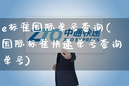 e标准国际单号查询(国际标准快递单号查询单号)_https://www.senxinmaoyi.com_邮政编码_第1张