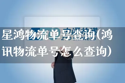 星鸿物流单号查询(鸿讯物流单号怎么查询)_https://www.senxinmaoyi.com_物流单号_第1张