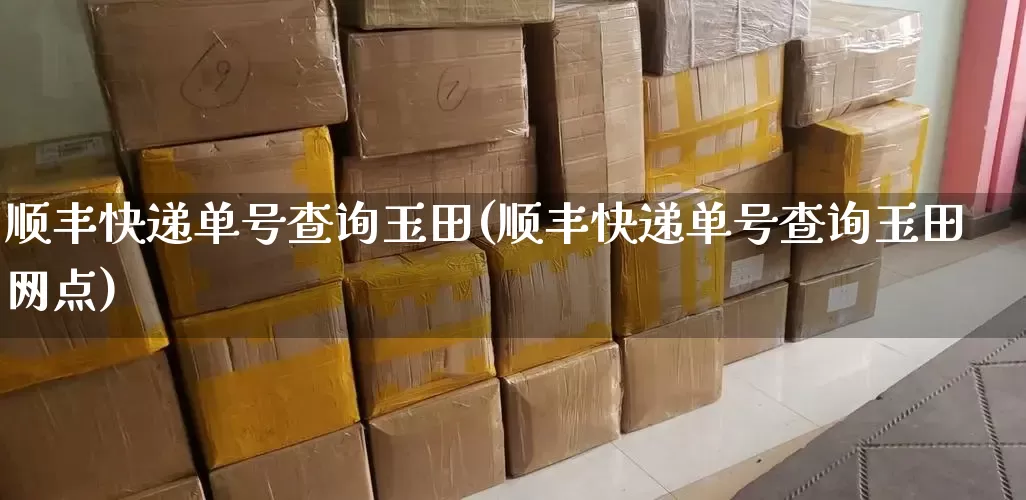 顺丰快递单号查询玉田(顺丰快递单号查询玉田网点)_https://www.senxinmaoyi.com_物流单号_第1张