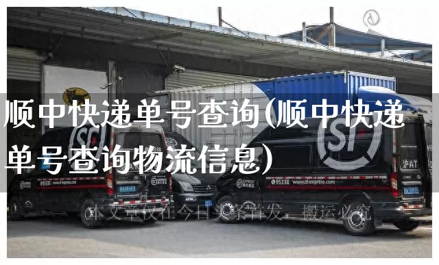 顺中快递单号查询(顺中快递单号查询物流信息)_https://www.senxinmaoyi.com_物流单号_第1张