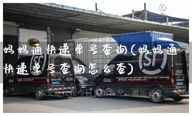 妈妈通快递单号查询(妈妈通快递单号查询怎么查)_https://www.senxinmaoyi.com_物流单号_第1张