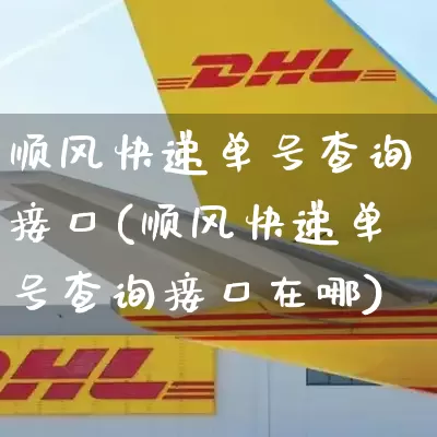 顺风快递单号查询接口(顺风快递单号查询接口在哪)_https://www.senxinmaoyi.com_邮政编码_第1张