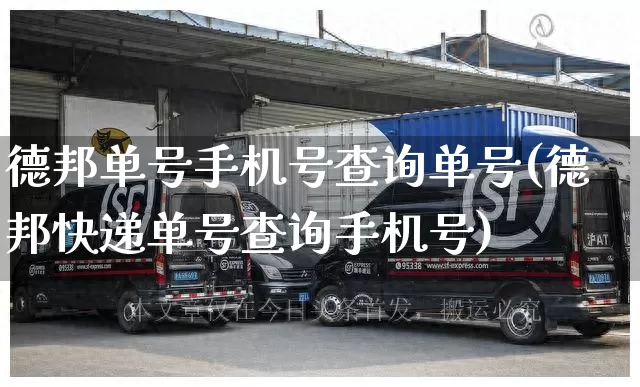 德邦单号手机号查询单号(德邦快递单号查询手机号)_https://www.senxinmaoyi.com_物流单号_第1张