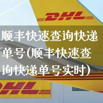 顺丰快速查询快递单号(顺丰快速查询快递单号实时)_https://www.senxinmaoyi.com_邮政编码_第1张