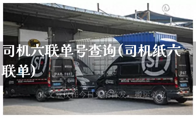 司机六联单号查询(司机纸六联单)_https://www.senxinmaoyi.com_物流查询_第1张