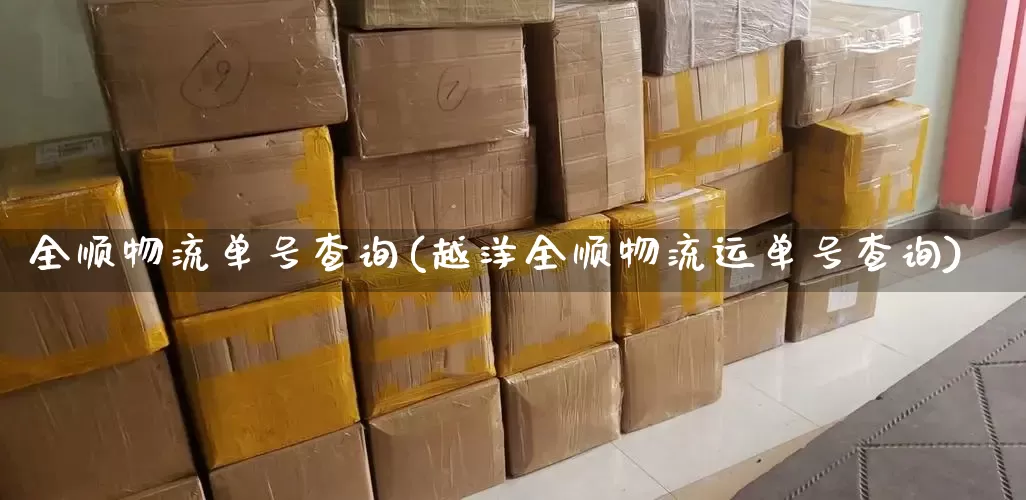 全顺物流单号查询(越洋全顺物流运单号查询)_https://www.senxinmaoyi.com_快递查询_第1张