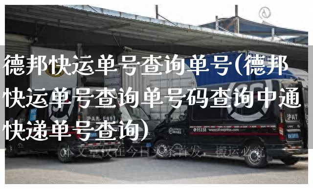 德邦快运单号查询单号(德邦快运单号查询单号码查询中通快递单号查询)_https://www.senxinmaoyi.com_物流查询_第1张