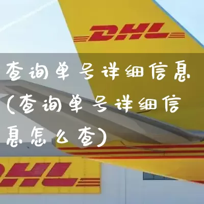 查询单号详细信息(查询单号详细信息怎么查)_https://www.senxinmaoyi.com_邮政编码_第1张